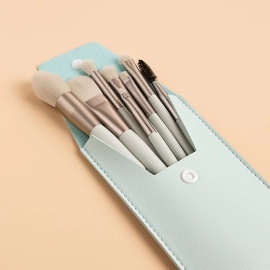 8 Pcs Mini Travel Portable Soft Makeup Brushes Set Eye Shadow Foundation Powder Eyelash Lip Concealer Blush