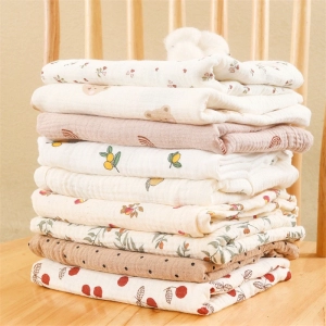 Cotton Gauze Muslin Baby Blanket Super Soft Newborn Swaddle Wrap Quick Dry Boy Girl Kids Bath Towel