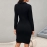 Office Lady Blazer Dress Women Solid Button Turn Down Neck Long Sleeve Casaul Work Formal Dress